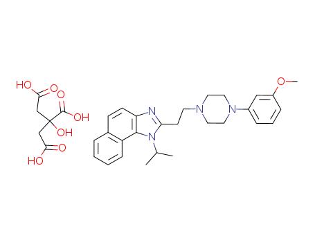 1H-Naphth(1,2-d)imidazole, 2-(2-(4-(3-methoxyphenyl)-1-piperazinyl)ethyl)-1-(1-methyethyl)-, 2-hydroxy-1,2,3-propanetricarboxylate (1:1)