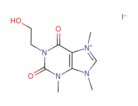 Molecular Structure of 1220124-84-4 (1-(2-hydroxyethyl)-3,7,9-trimethylxanthinium iodide)