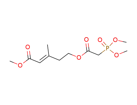 Molecular Structure of 80515-01-1 (methyl (2E)-5-{[(dimethoxyphosphoryl)acetyl]oxy}-3-methylpent-2-enoate)