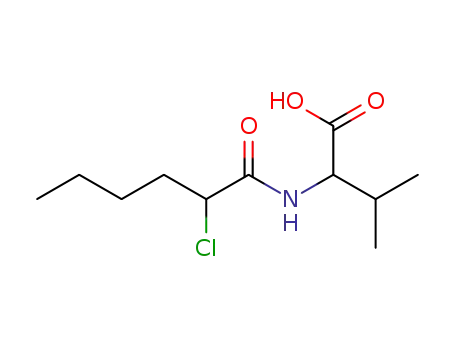 Molecular Structure of 876858-57-0 (Valine,  N-(2-chlorohexanoyl)-,  DL-  (6CI))