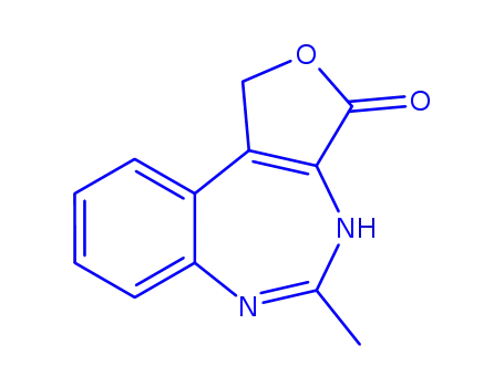 Molecular Structure of 802594-54-3 (3H-Furo[3,4-d][1,3]benzodiazepin-3-one,1,4-dihydro-5-methyl-(8CI))