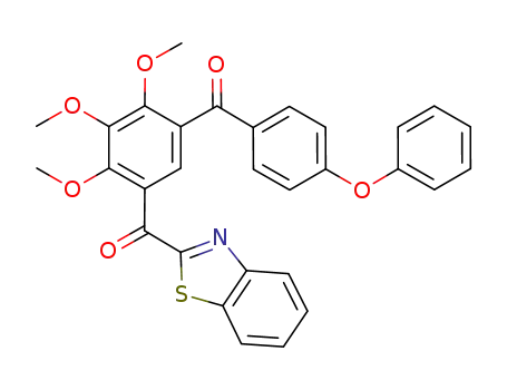 Molecular Structure of 1011709-05-9 ([5-(benzothiazole-2-carbonyl)-2,3,4-trimethoxyphenyl]-(4-phenoxyphenyl)methanone)