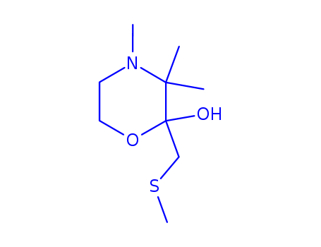 2-MORPHOLINOL,3,3,4-TRIMETHYL-2-[(METHYLTHIO)METHYL]-