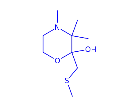 2-Morpholinol,3,3,4-trimethyl-2-[(methylthio)methyl]-(8CI)