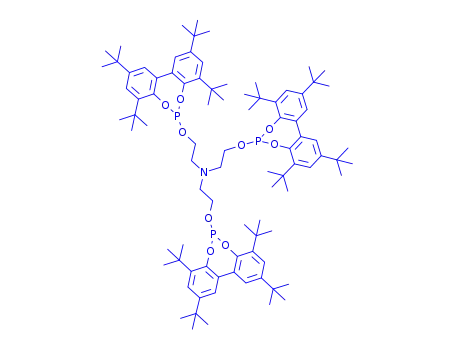 Molecular Structure of 80410-33-9 (tris[2-[[2,4,8,10-tetra-tert-butyldibenzo[d,f][1,3,2]dioxaphosphepin-6-yl]oxy]ethyl]amine)