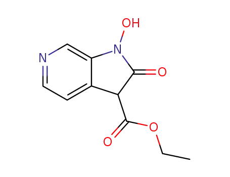 Molecular Structure of 87592-19-6 (ethyl 1-hydroxy-2-oxo-2,3-dihydro-1H-pyrrolo[2,3-c]pyridine-3-carboxylate)
