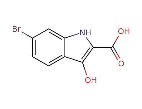Molecular Structure of 876480-09-0 (6-bromo-3-hydroxy-indole-2-carboxylic acid)