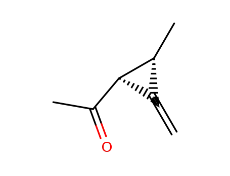 Molecular Structure of 80587-41-3 (Ethanone, 1-(2-methyl-3-methylenecyclopropyl)-, trans- (9CI))