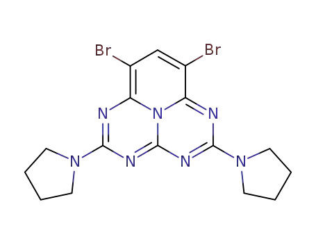 Molecular Structure of 88061-91-0 (7,9-dibromo-2,5-di(pyrrolidin-1-yl)-1,3,4,6,9b-pentaazaphenalene)