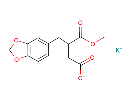 Butanedioic acid, (1,3-benzodioxol-5-ylmethyl)-, 1-methyl ester,
potassium salt