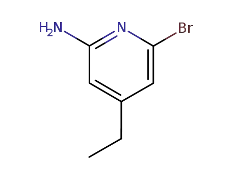 Molecular Structure of 80304-33-2 (6-BroMo-4-ethyl-2-pyridinaMine)