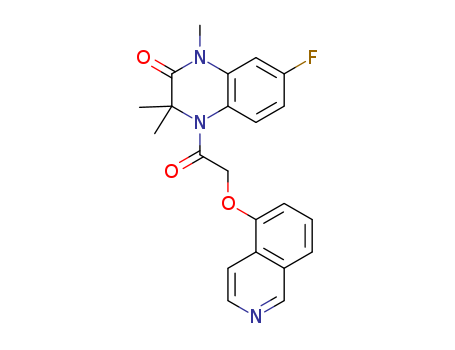 2(1H)-Quinoxalinone, 7-fluoro-3,4-dihydro-4-[(5-isoquinolinyloxy)acetyl]-1,3,3-trimethyl-