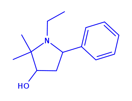 Molecular Structure of 802845-66-5 (3-Pyrrolidinol,1-ethyl-2,2-dimethyl-5-phenyl-(8CI))