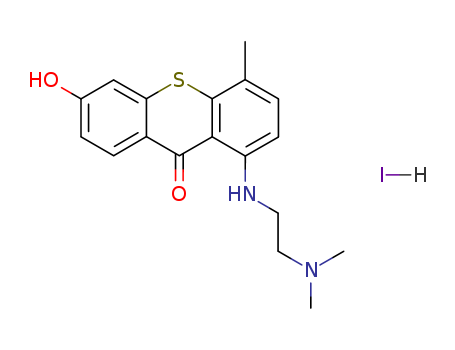 9H-Thioxanthen-9-one,1-[[2-(dimethylamino)ethyl]amino]-6-hydroxy-4-methyl-, hydriodide (1:1) cas  80568-69-0