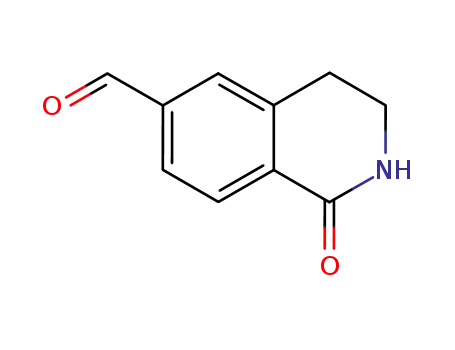 Molecular Structure of 879887-26-0 (1,2,3,4-tetrahydro-1-oxo-6-isoquinolinecarboxaldehyde)