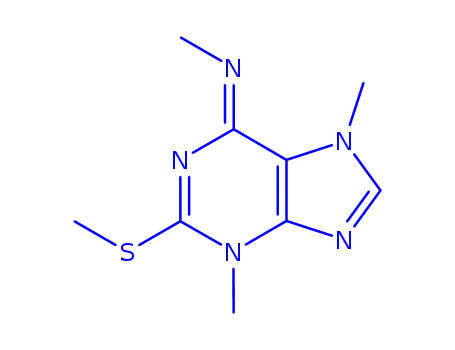 Molecular Structure of 802598-29-4 (Adenine, N,3,7-trimethyl-2-(methylthio)- (8CI))