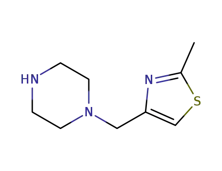 Molecular Structure of 880361-73-9 (1-[(2-METHYLTHIAZOL-4-YL)METHYL]PIPERAZINE)