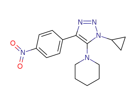 1-[1-cyclopropyl-4-(4-nitrophenyl)-1H-1,2,3-triazol-5-yl]piperidine