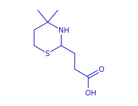 Molecular Structure of 802265-13-0 (2H-1,3-Thiazine-2-propionicacid,tetrahydro-4,4-dimethyl-(8CI))