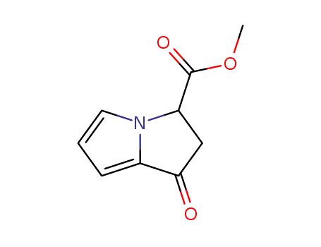 Molecular Structure of 80314-96-1 (1H-Pyrrolizine-3-carboxylicacid,2,3-dihydro-1-oxo-,methylester(9CI))