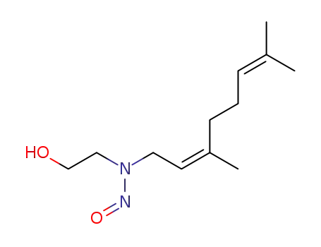 Molecular Structure of 80324-66-9 ((Z)-2-((3,7-Dimethyl-2,6-octadienyl)nitrosoamino)ethanol)