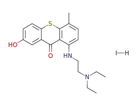 1-{[2-(Diethylamino)ethyl]amino}-7-hydroxy-4-methyl-9H-thioxanthen-9-one--hydrogen iodide (1/1)