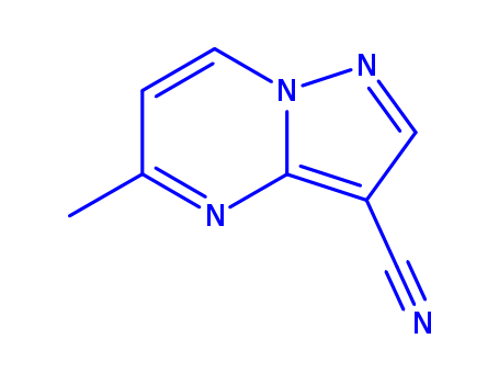 Pyrazolo[1,5-a]pyrimidine-3-carbonitrile,  5-methyl-