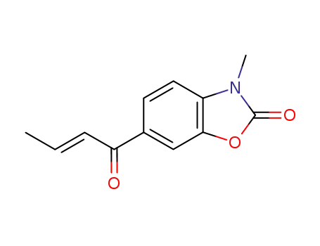 Molecular Structure of 80427-86-7 (6-Crotonoyl-3-methylbenzoxazol-2(3H)-one)