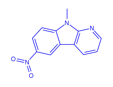 Molecular Structure of 801988-25-0 (9H-Pyrido[2,3-b]indole,9-methyl-6-nitro-(8CI))