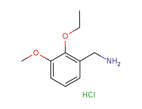 Molecular Structure of 89411-10-9 (Benzenemethanamine, 2-ethoxy-3-methoxy-, hydrochloride)