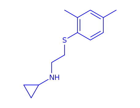 Molecular Structure of 802554-36-5 (Cyclopropylamine, N-[2-(2,4-xylylthio)ethyl]- (8CI))