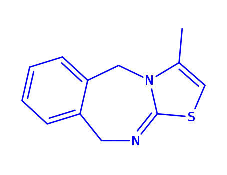 Molecular Structure of 802864-14-8 (Thiazolo[3,2-b][2,4]benzodiazepine, 5,10-dihydro-3-methyl- (8CI))
