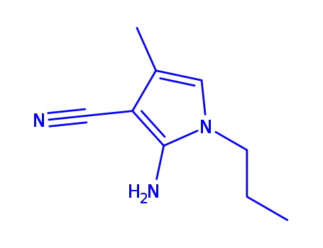 Molecular Structure of 804519-27-5 (1H-Pyrrole-3-carbonitrile,  2-amino-4-methyl-1-propyl-)