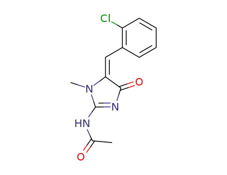 2-acetylamino-5-(2-chloro-benzylidene)-1-methyl-1,5-dihydro-imidazol-4-one