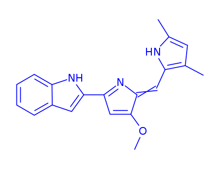 1H-Indole,  2-[2-[(3,5-dimethyl-1H-pyrrol-2-yl)methylene]-3-methoxy-2H-pyrrol-5-yl]-