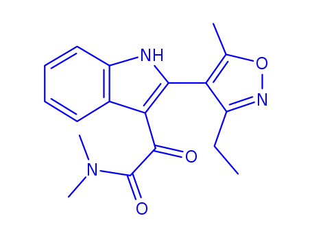 Molecular Structure of 80565-42-0 ((3-methyl-5-methyl-4-isoxazolyl)dimethylindoleglyoxylamide)