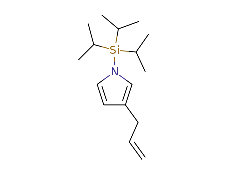 Molecular Structure of 90971-72-5 (1H-Pyrrole, 3-(2-propenyl)-1-[tris(1-methylethyl)silyl]-)