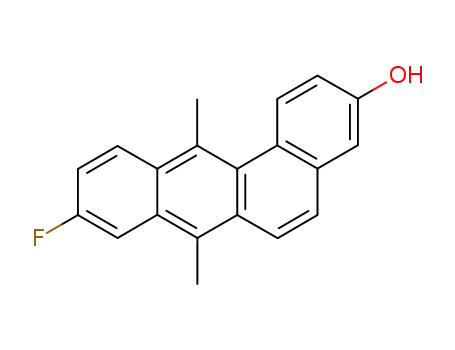 Molecular Structure of 192384-13-7 (Benz[a]anthracen-3-ol, 9-fluoro-7,12-dimethyl-)