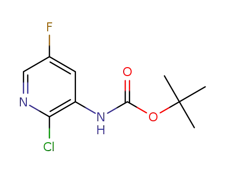 Molecular Structure of 1394899-03-6 (3-N-Boc-aMino-2-chloro-5-fluoropyridine)