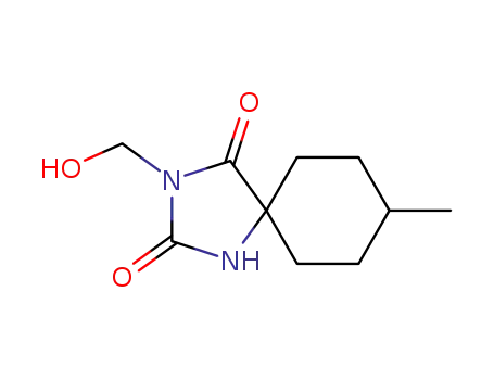 Molecular Structure of 882-65-5 (3-(Hydroxymethyl)-8-methyl-1,3-diazaspiro[4.5]decane-2,4-dione)