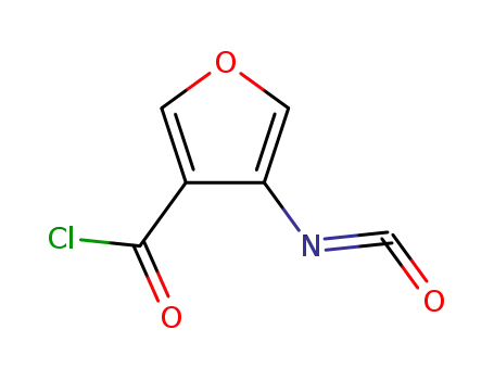 Molecular Structure of 80761-37-1 (3-Furancarbonyl chloride, 4-isocyanato- (9CI))