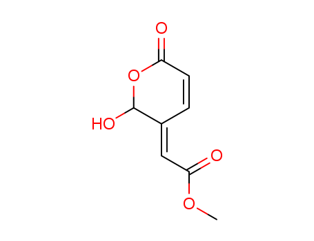 Acetic acid,(2-hydroxy-6-oxo-2H-pyran-3(6H)-ylidene)-, methyl ester, (E)- (9CI) cas  81158-22-7