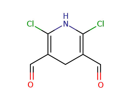 Molecular Structure of 81305-72-8 (2,6-Dichloro-1,4-didihydropyridine-3,5-dicarboxyaldehyde)