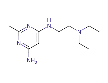 Molecular Structure of 811868-32-3 (Pyrimidine, 4-amino-6-(2-diethylaminoethylamino)-2-methyl- (4CI))