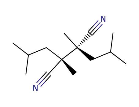 Molecular Structure of 80822-82-8 (Butanedinitrile, 2,3-dimethyl-2,3-bis(2-methylpropyl)-)