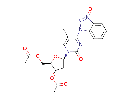 Acetic acid (2R,3S,5R)-2-acetoxymethyl-5-[5-methyl-2-oxo-4-(3-oxy-benzotriazol-1-yl)-2H-pyrimidin-1-yl]-tetrahydro-furan-3-yl ester