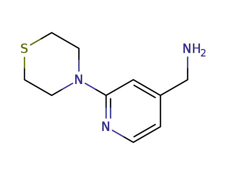 Molecular Structure of 886851-35-0 ((2-Thiomorpholinopyrid-4-yl)methylamine)