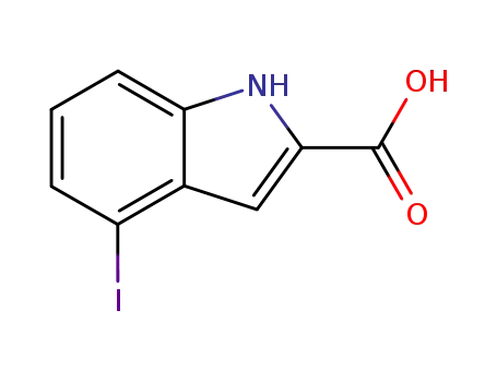 Molecular Structure of 383133-26-4 (4-Iodo-1H-indole-2-carboxylic acid)