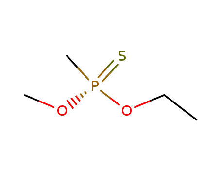 Molecular Structure of 88066-00-6 (Phosphonothioic acid, methyl-, O-ethyl O-methyl ester, (S)-)