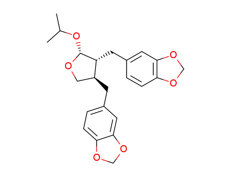 (2R,3R,4R)-5-((4-(benzo[d][1,3]dioxol-5-ylmethyl)-2-isopropoxytetrahydrofuran-3-yl)methyl)benzo[d][1,3]dioxole